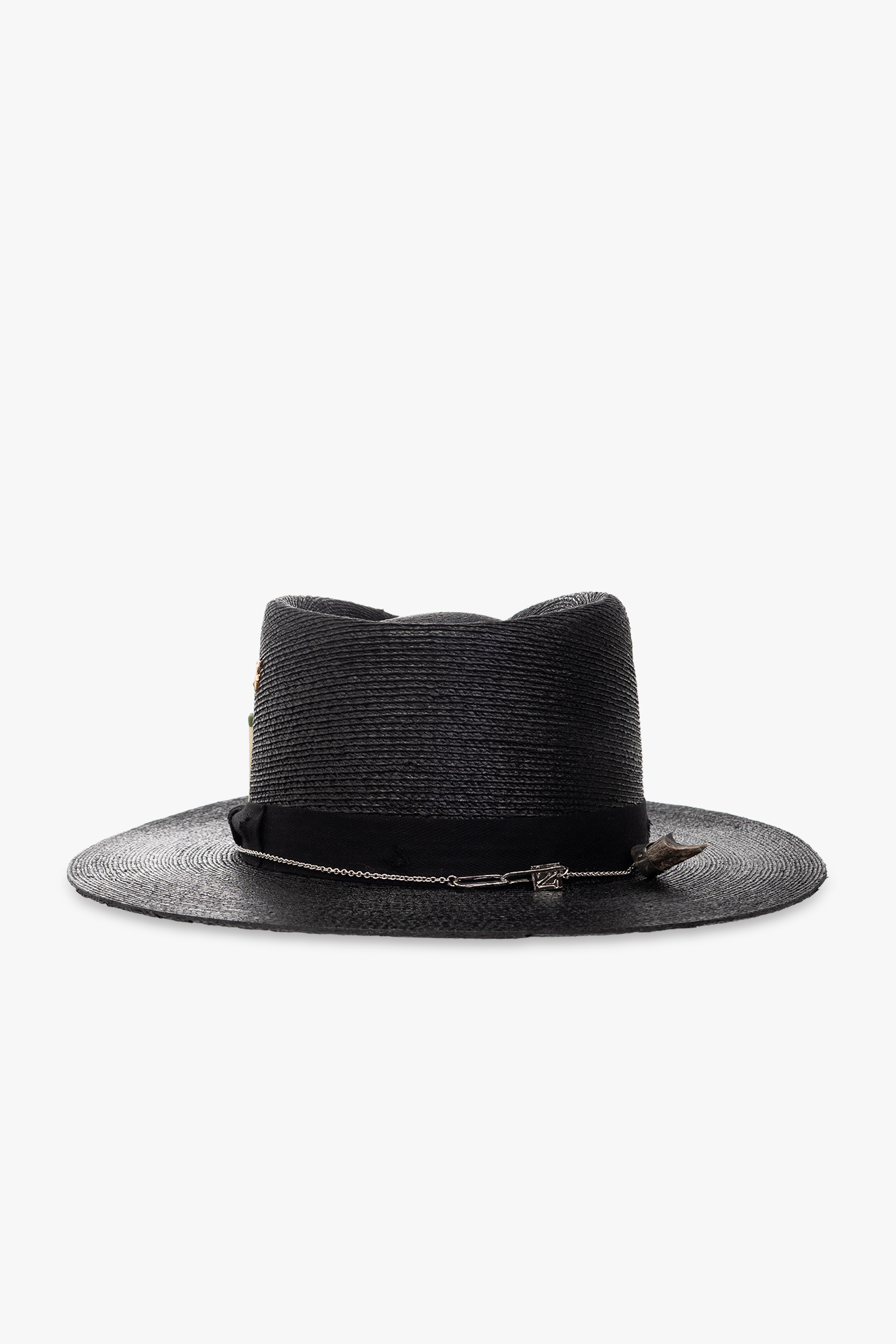 Black ‘679’ straw hat Nick Fouquet Vitkac GB